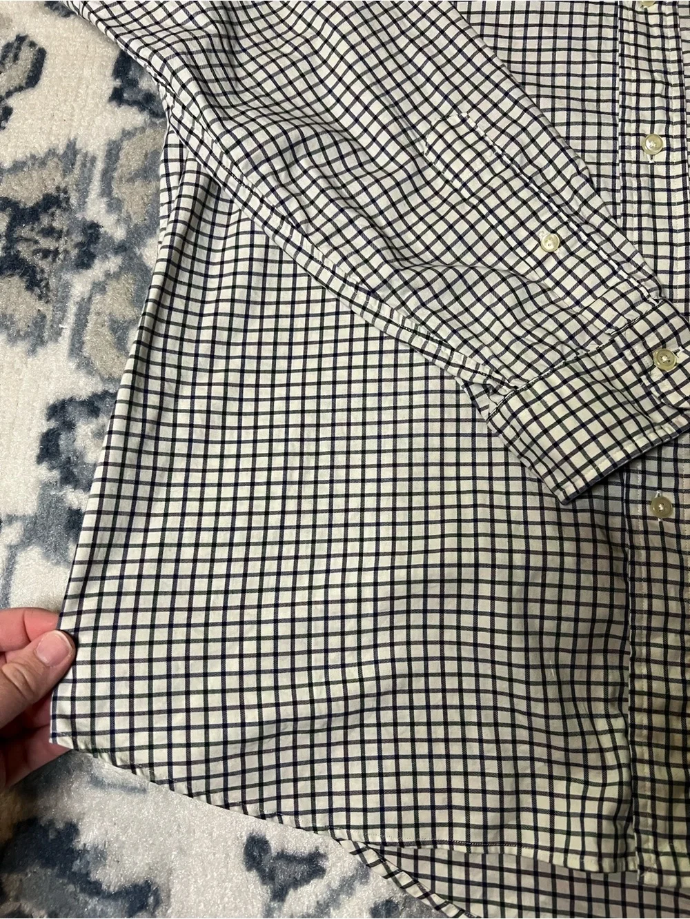 Polo by Ralph Lauren Navy and White Gingham Button-Down Shirt‎